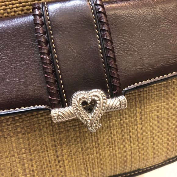 New! Super cute. Organize yourself w/this Pretty, Burlap, Silver, Brown NWOT - Picture 5 of 16